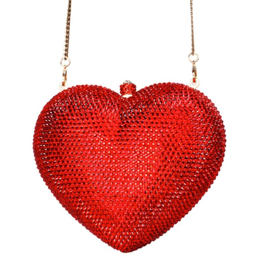 NEW Sparkling Bling Swarovski Crystal Rhinestone Valentine Heart Purse +… - Picture 12 of 16